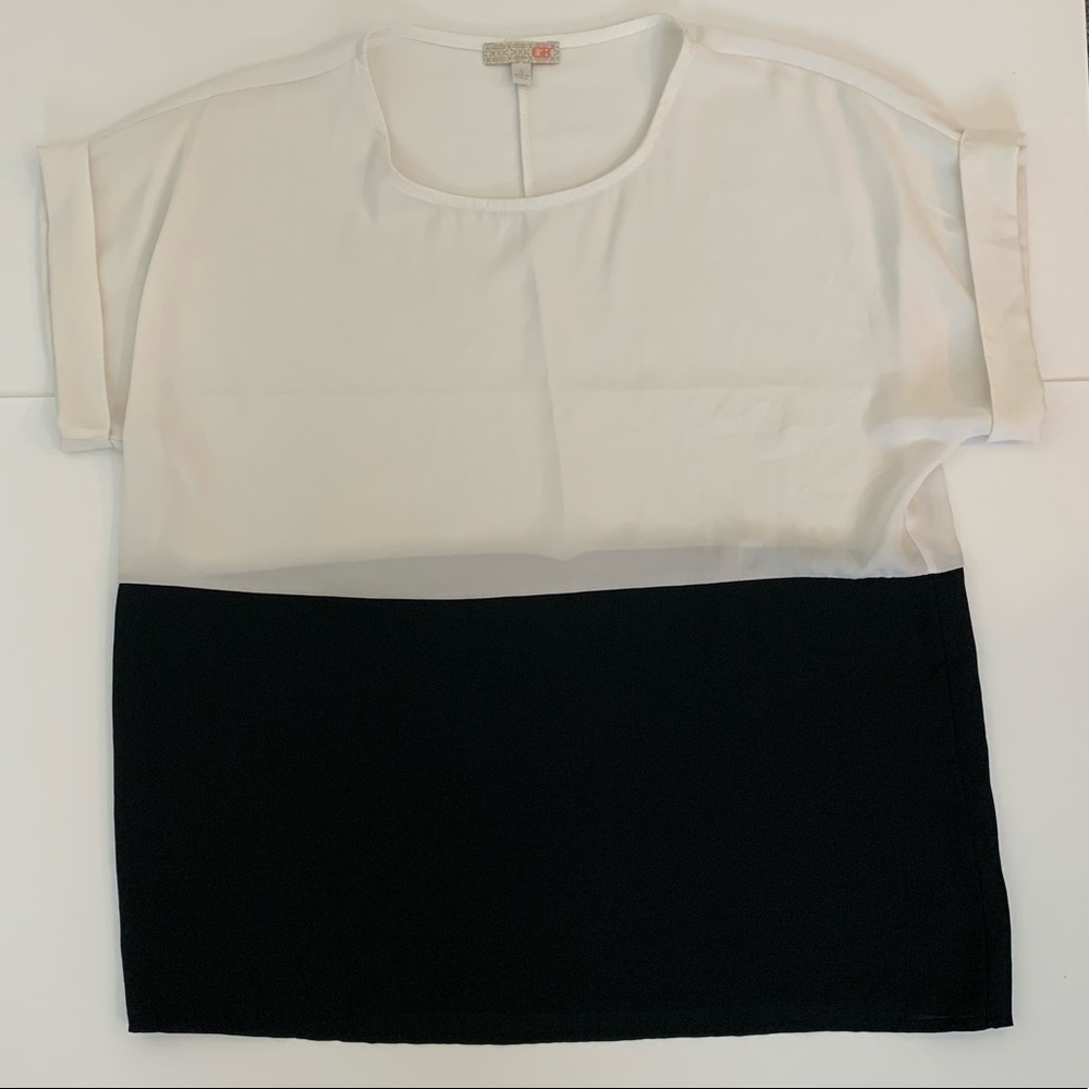 EUC GIANNI BINI Girl Contrast Sheath Top